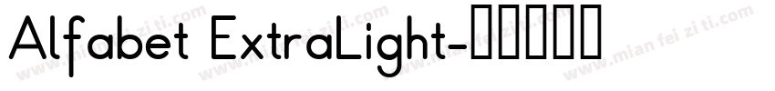 Alfabet ExtraLight字体转换